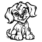 Drevený obraz – Roztomilý psík