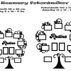 Drevený fotorámik na stenu – Rodinný strom s nápisom