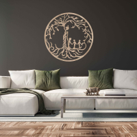 Drevený strom života na stenu