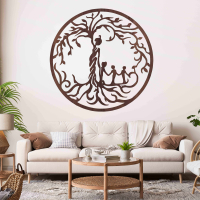 Drevený strom života na stenu