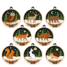 Drevené vianočné ozdoby na vymaľovanie – Lesné zvieratká