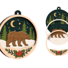 Drevené vianočné ozdoby na vymaľovanie – Lesné zvieratká