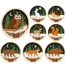 Drevené vianočné ozdoby na vymaľovanie – Lesné zvieratká