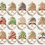 Drevené vianočné ozdoby na vymaľovanie – Mikuláš s čiapkou