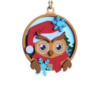 Drevené vianočné ozdoby na vymaľovanie – Zimné zvieratká