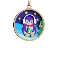 Drevené vianočné ozdoby na vymaľovanie s menom – Zvieratká