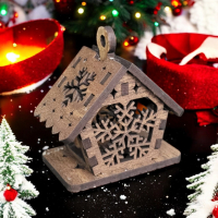 Drevený domček na stromček - 3 vzory