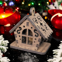 Drevený domček na stromček - 2 vzory