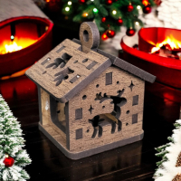 Drevený domček na stromček - 3 vzory