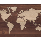 Drevená mapa sveta – 3D dizajn