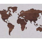 Drevená mapa sveta – 3D dizajn