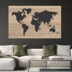 Drevená mapa sveta – 3D dizajn