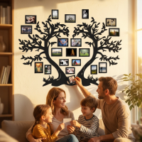 Drevený fotorámik na stenu - Strom lásky