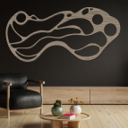 Drevený obraz na stenu – Moderná abstrakcia organických tvarov