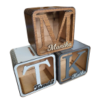 Drevená pokladnička LUXURY s menom