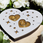 Drevené srdce na obrúčky