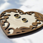 Drevené srdce na obrúčky