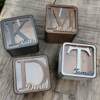 Drevená pokladnička LUXURY s menom