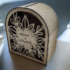 Svadobná truhlica na peniaze - Vyrezávaná