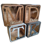 Drevená pokladnička LUXURY s menom