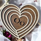 Drevené srdce na obrúčky