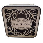 Svadobná truhlica na peniaze - Vyrezávané listy