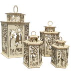 Drevený lampáš - Matka a dieťa