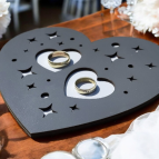 Drevené srdce na obrúčky