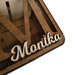 Drevená pokladnička LUXURY s menom