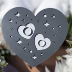Drevené srdce na obrúčky