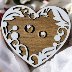 Drevené srdce na obrúčky