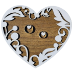 Drevené srdce na obrúčky