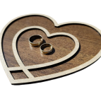 Drevené srdce na obrúčky