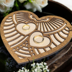 Drevené srdce na obrúčky