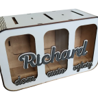 Trojitá pokladnička na záľuby s menom