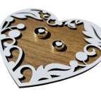 Drevené srdce na obrúčky