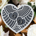 Drevené srdce na obrúčky