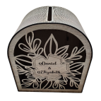 Svadobná truhlica na peniaze - Vyrezávaná