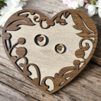 Drevené srdce na obrúčky