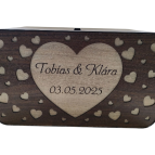 Svadobná truhlica na peniaze - XXL srdiečka