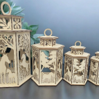 Drevený lampáš - Kone