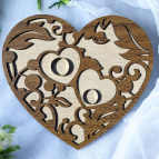 Drevené srdce na obrúčky