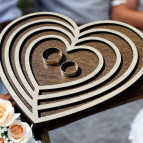 Drevené srdce na obrúčky