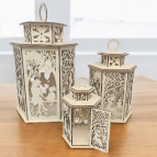 Drevený lampáš - Matka a dieťa