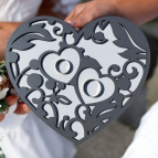 Drevené srdce na obrúčky