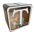 Drevená pokladnička LUXURY s menom