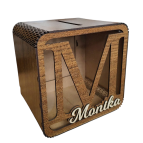 Drevená pokladnička LUXURY s menom