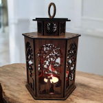 Drevená lucerna - Jelene