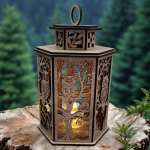 Drevená lucerna - Sova