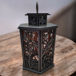 Drevená lucerna - Vtáčiky